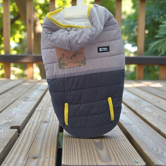 True Canine Other - NWT TRU-CANINE dog puffer vest (or jacket) Large Yellow And Gray